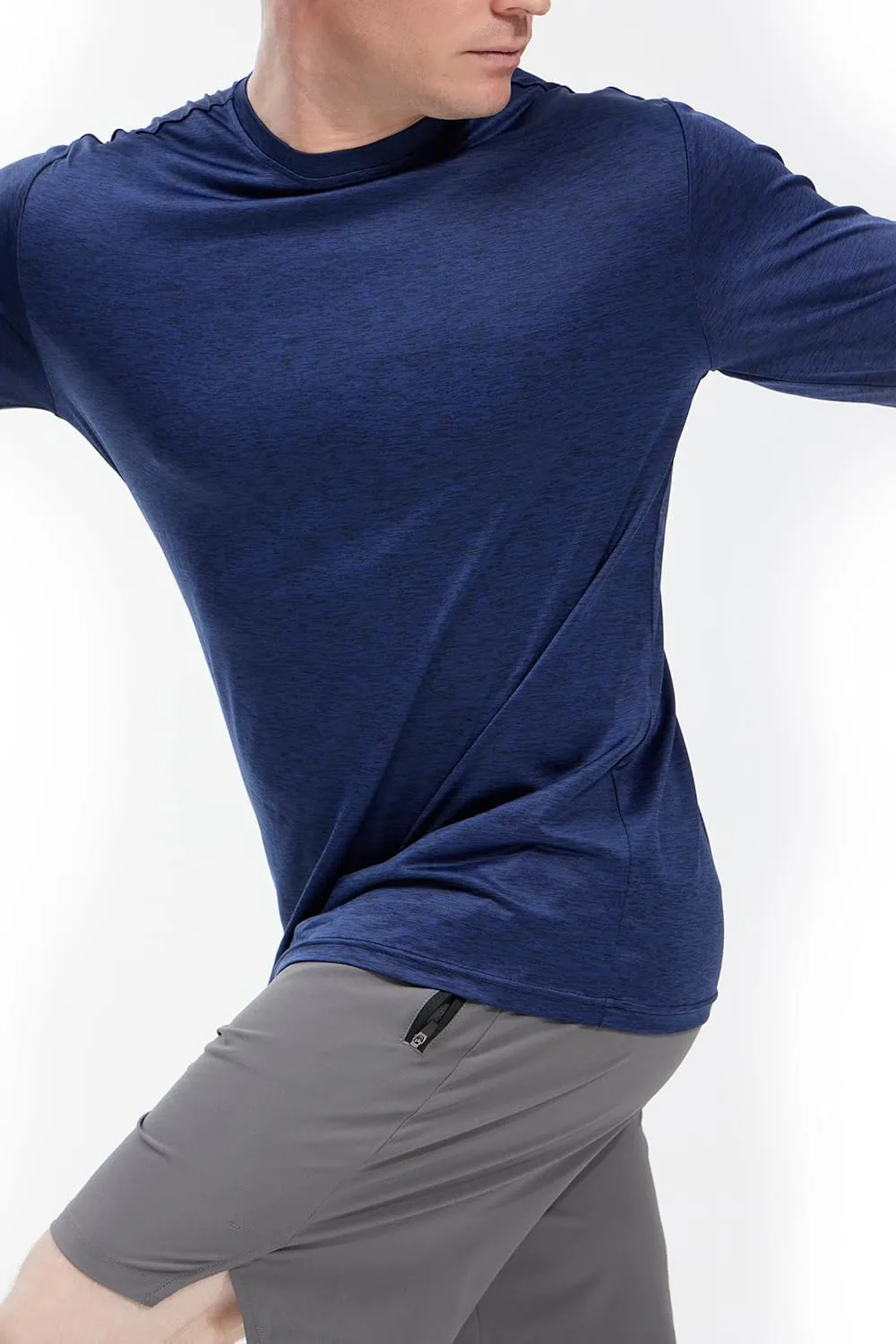 4 Pack Long Sleeve Shirts for Men Dry-Fit Moisture Wicking T-Shirts for Fishing Hiking Workout Gym