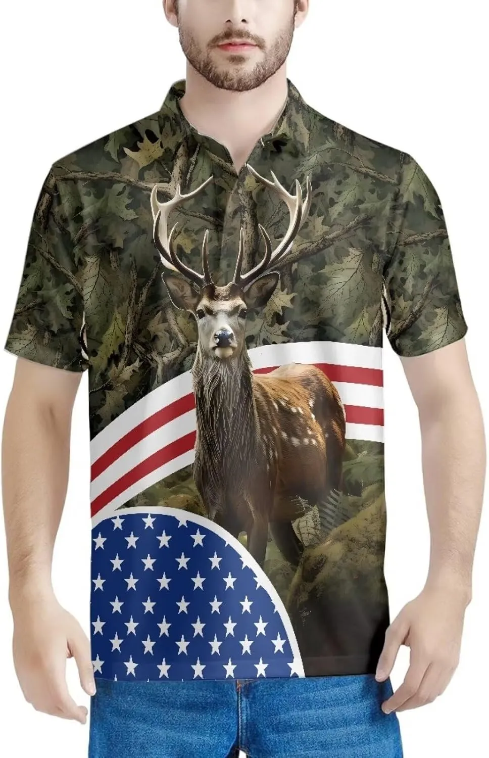 AFPANQZ Men's Casual Shirts Golf Tee Button Down Short Sleeve Casual Sports Shirts Halloween Christmas Party Outfit