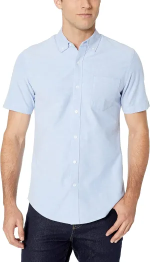 Amazon Essentials Men's Button-Up Shirts - Slim-Fit Short-Sleeve Pocket Oxford - Comfort and Style
