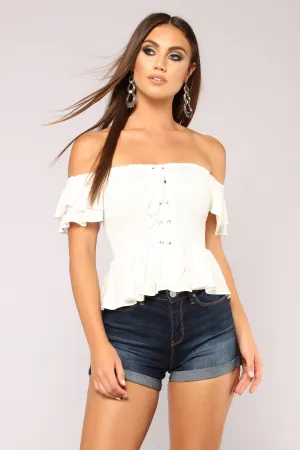 Anaith Off Shoulder Top - White