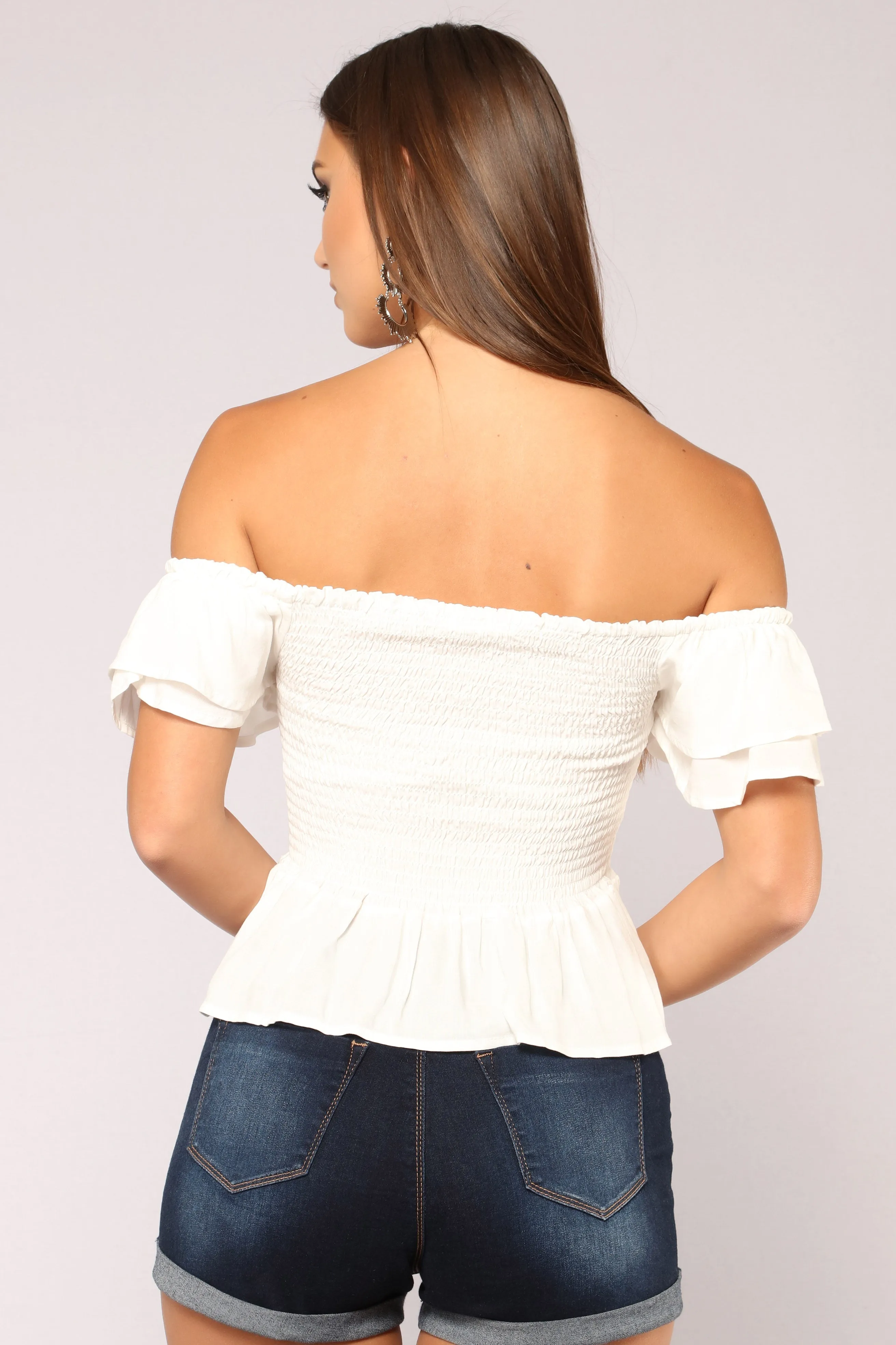 Anaith Off Shoulder Top - White