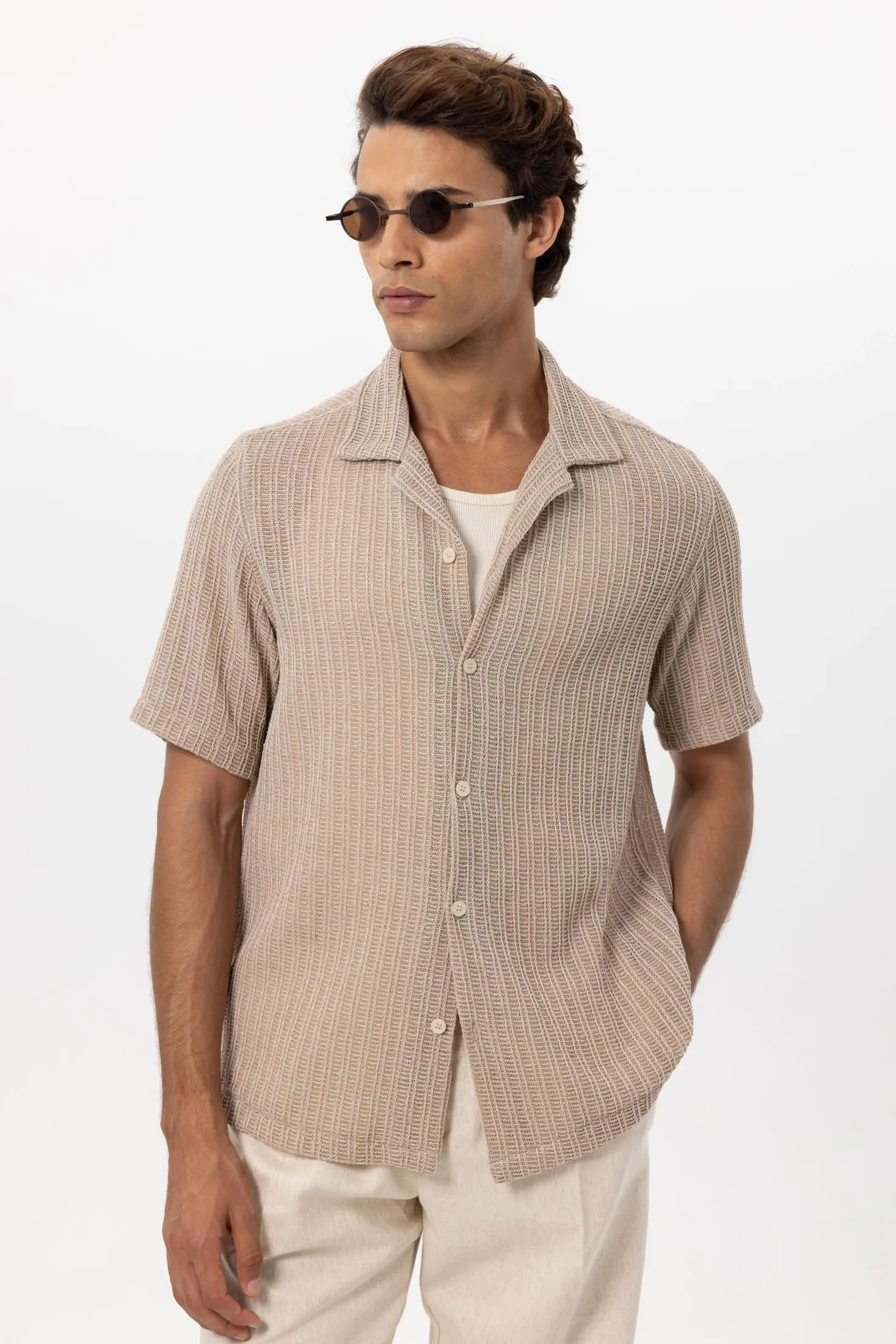 ANT Textured Crochet Men's Shirt - South Brunswick