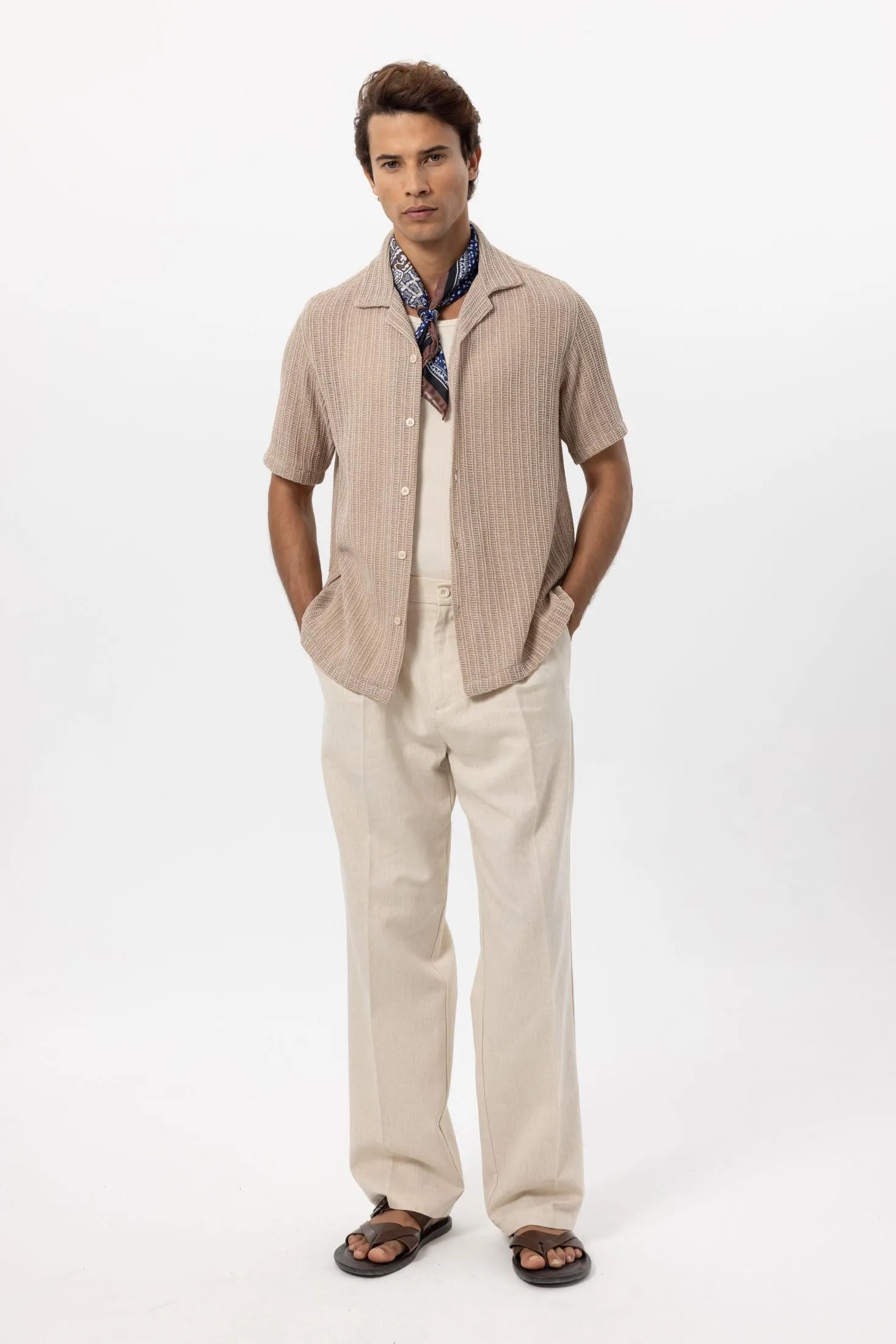 ANT Textured Crochet Men's Shirt - South Brunswick