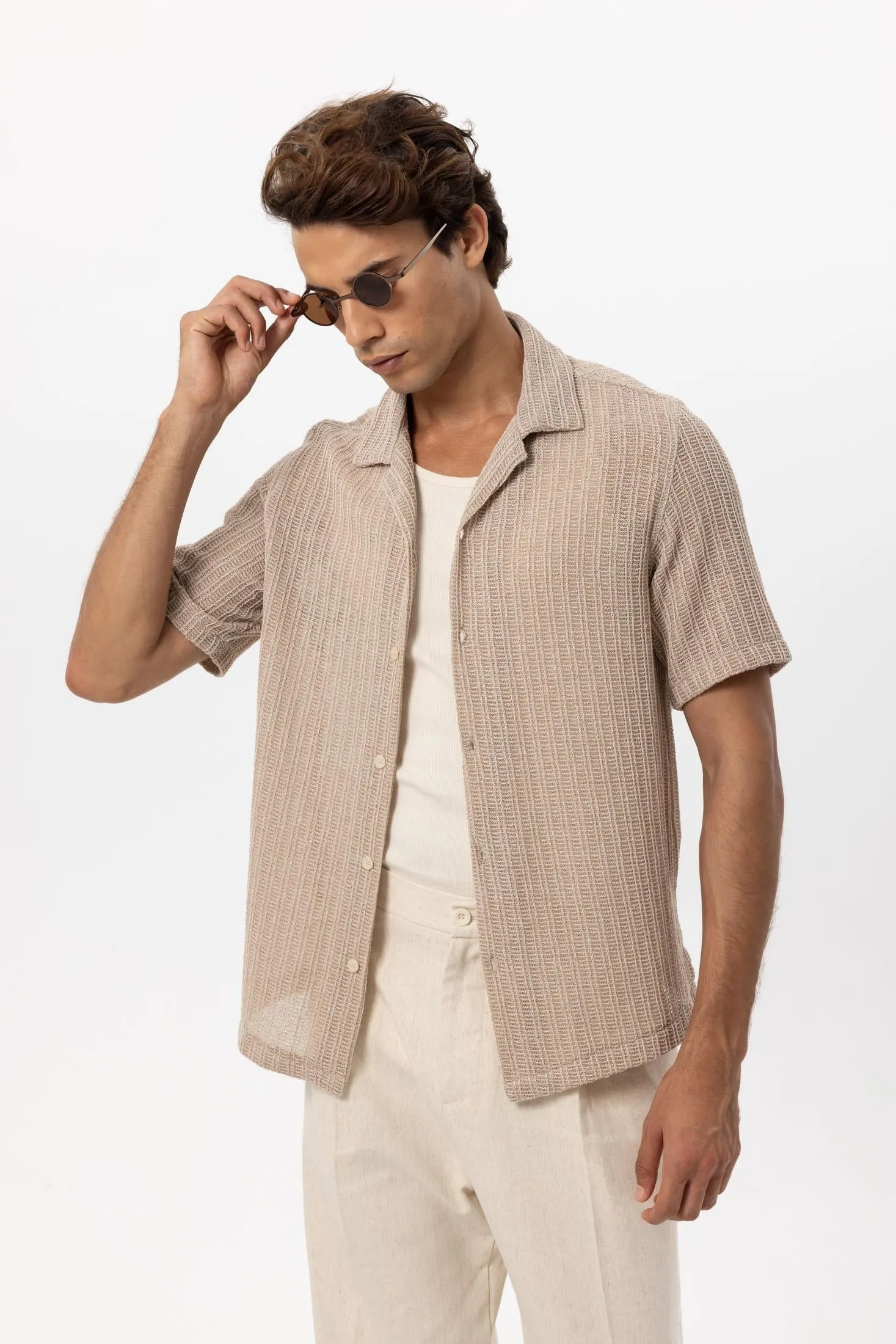 ANT Textured Crochet Men's Shirt - South Brunswick
