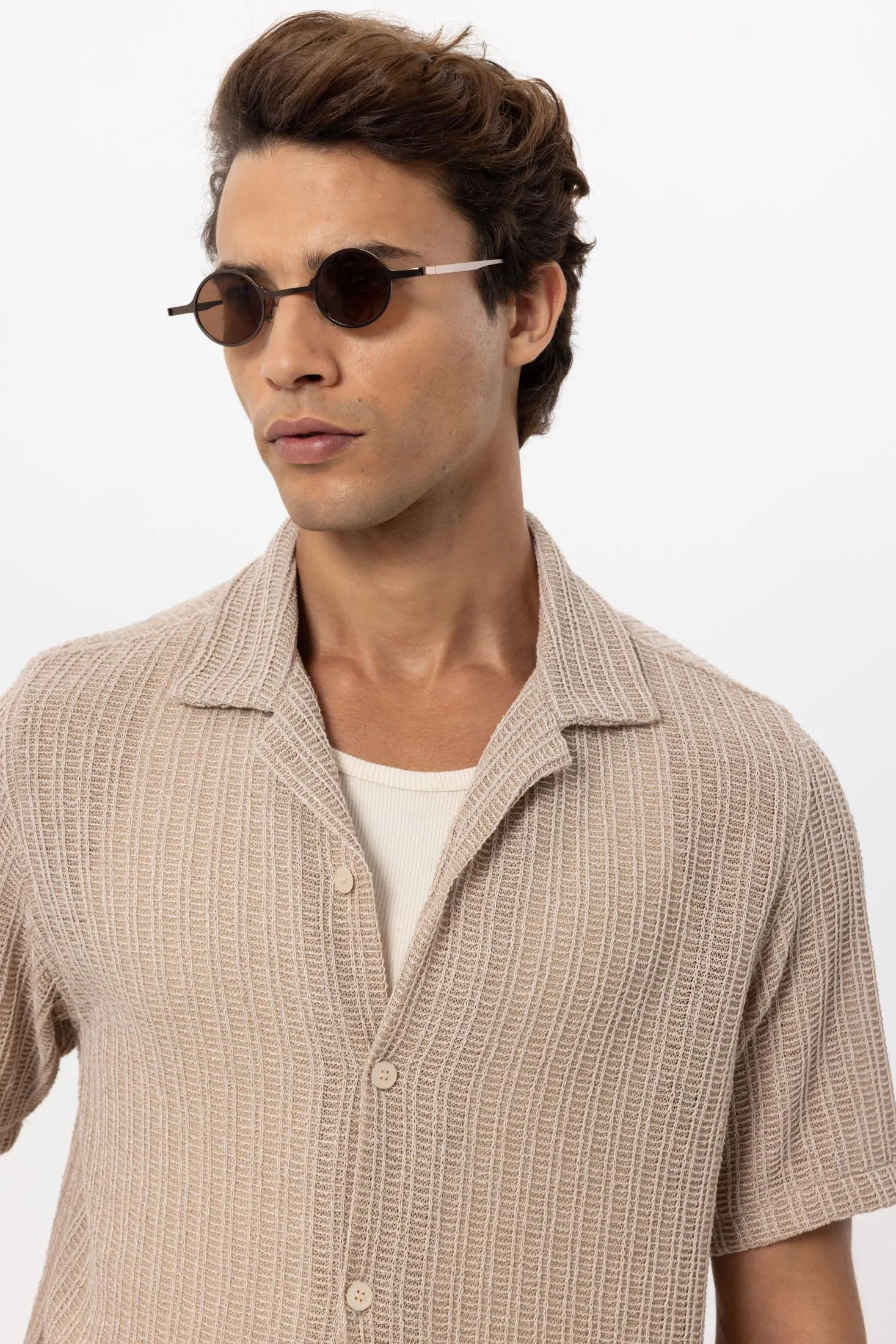 ANT Textured Crochet Men's Shirt - South Brunswick