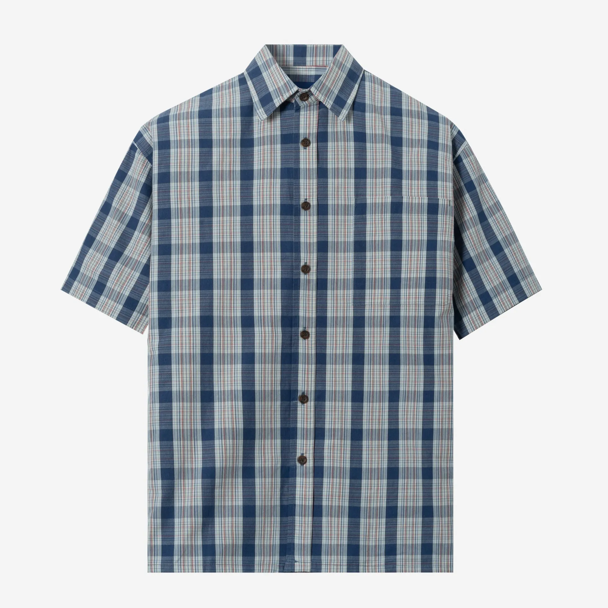 Artiste Short Sleeve - Pale Blue Plaid