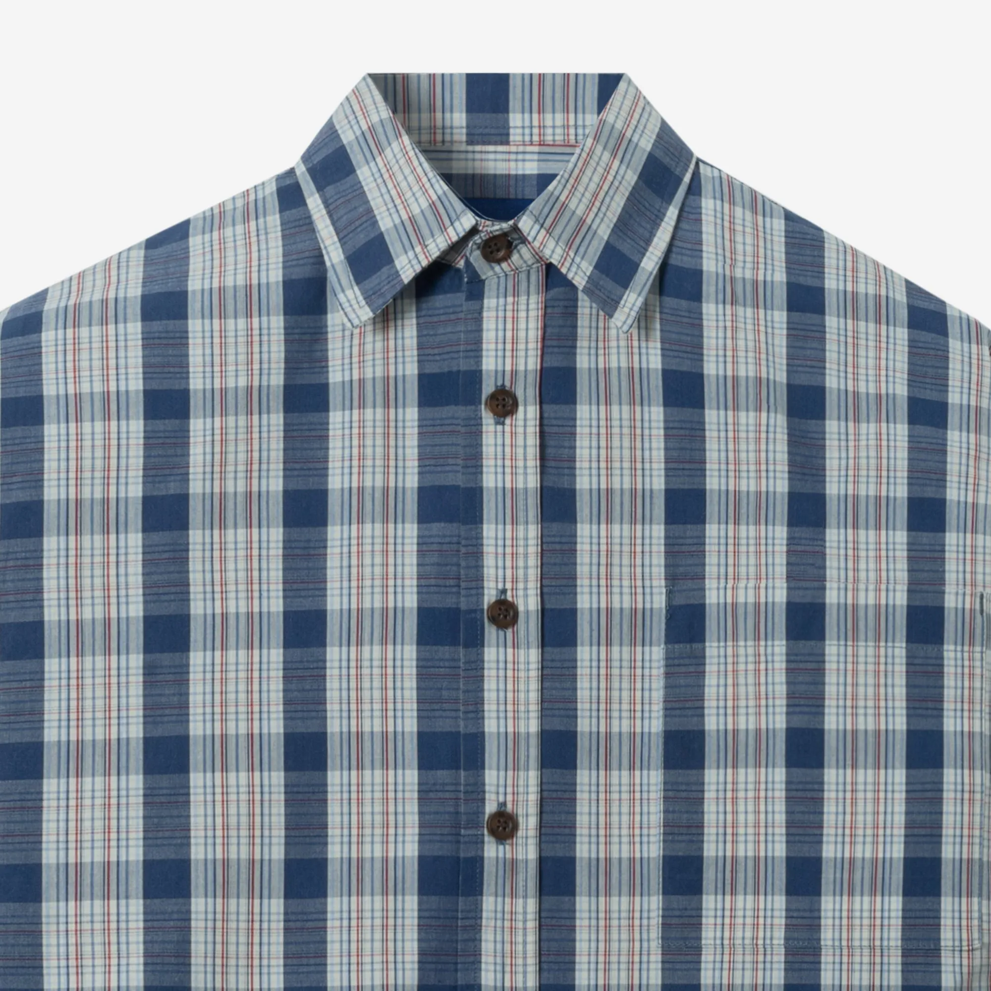 Artiste Short Sleeve - Pale Blue Plaid