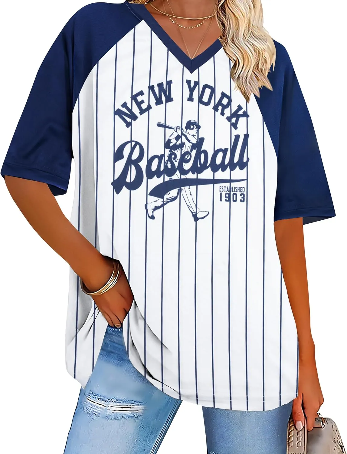 Baseball Graphic Shirts for Women Baseball Fan T-Shirts Baseball Team Tee Game Day Outfits Casual Tops