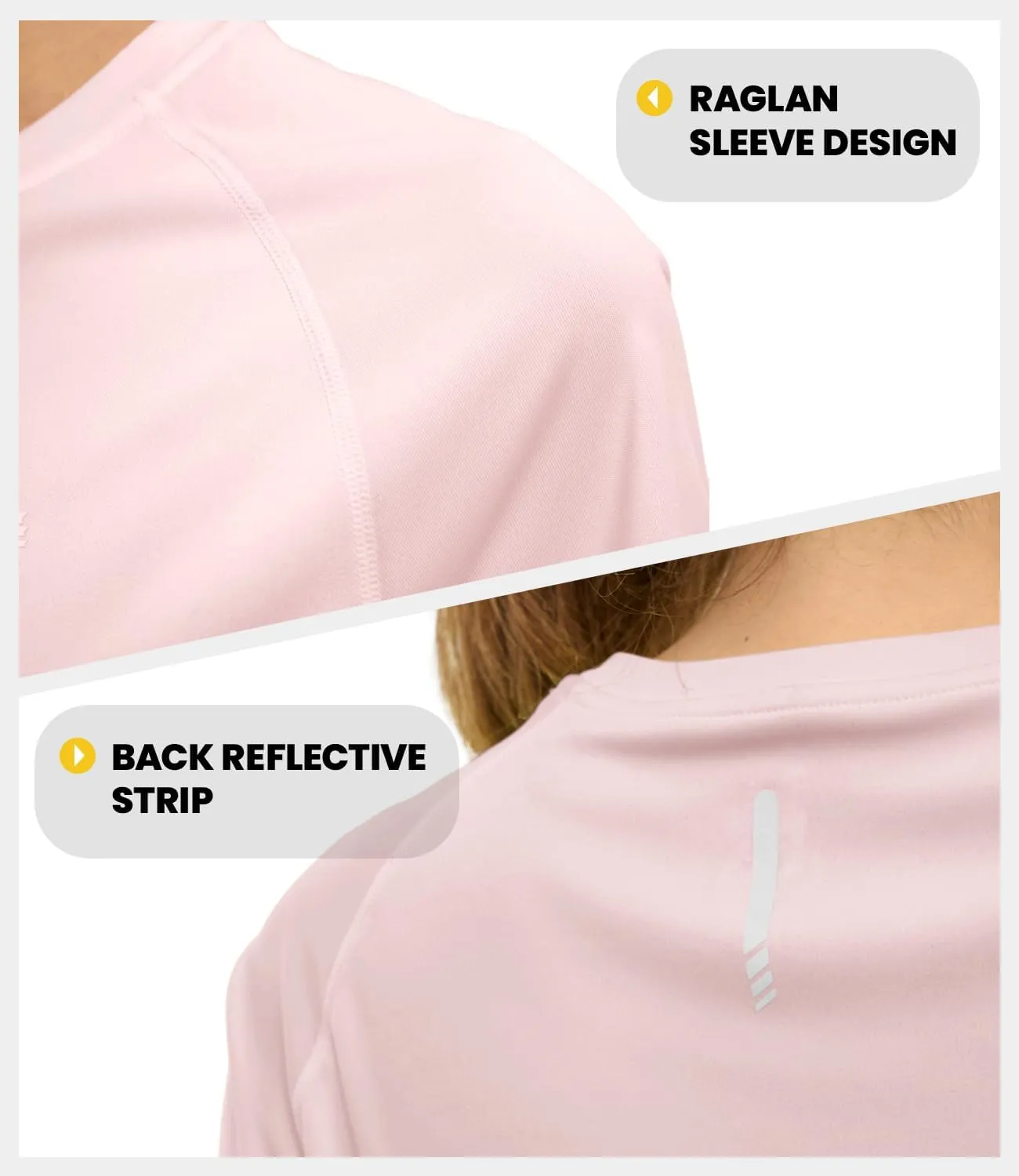 BASUDAM Women's Short Sleeve T-Shirts Quick Dry Cooling UPF 50  Lightweight Athletic Shirts Running Workout Tops
