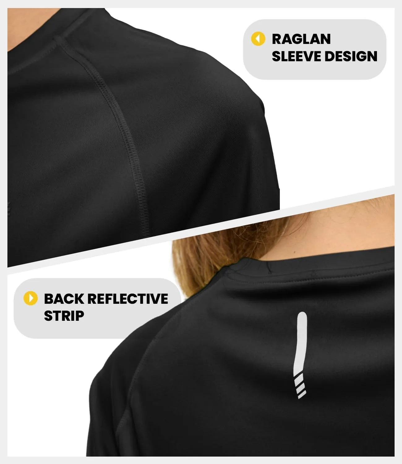 BASUDAM Women's Short Sleeve T-Shirts Quick Dry Cooling UPF 50  Lightweight Athletic Shirts Running Workout Tops
