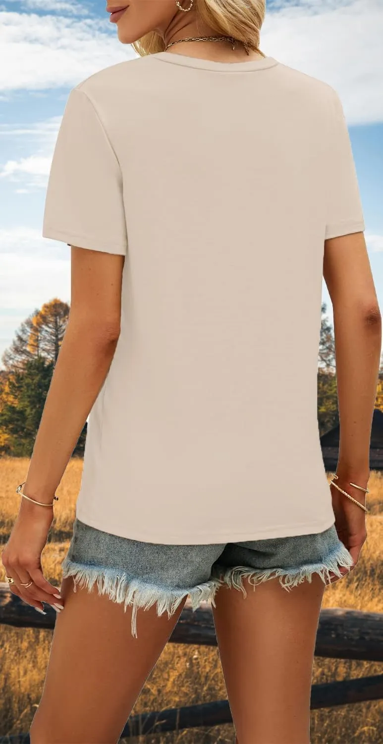 Be Still and Know Shirts for Women Casual Short Sleeve Christian Tee Tops