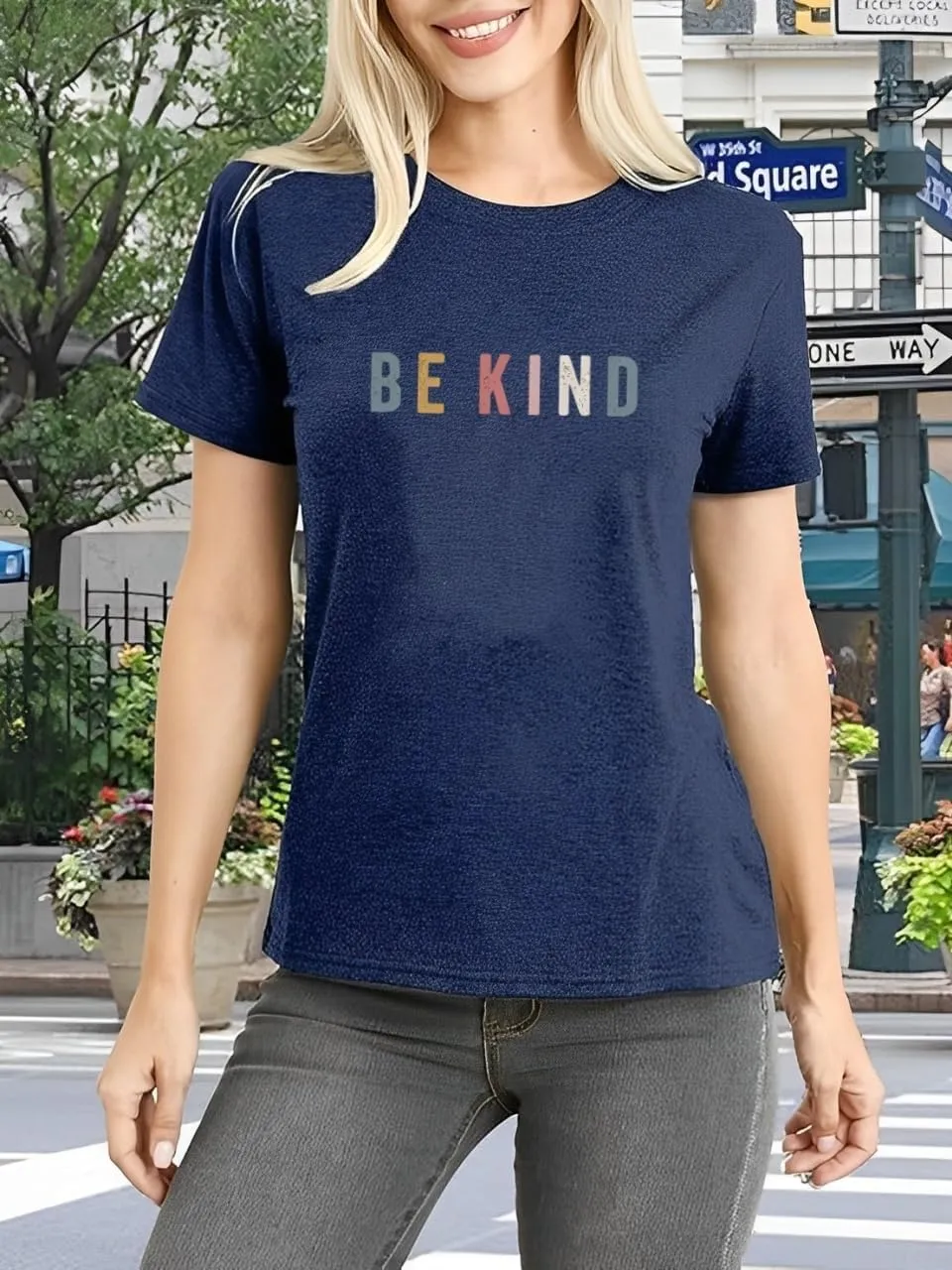 Be Still and Know Shirts for Women Casual Short Sleeve Christian Tee Tops