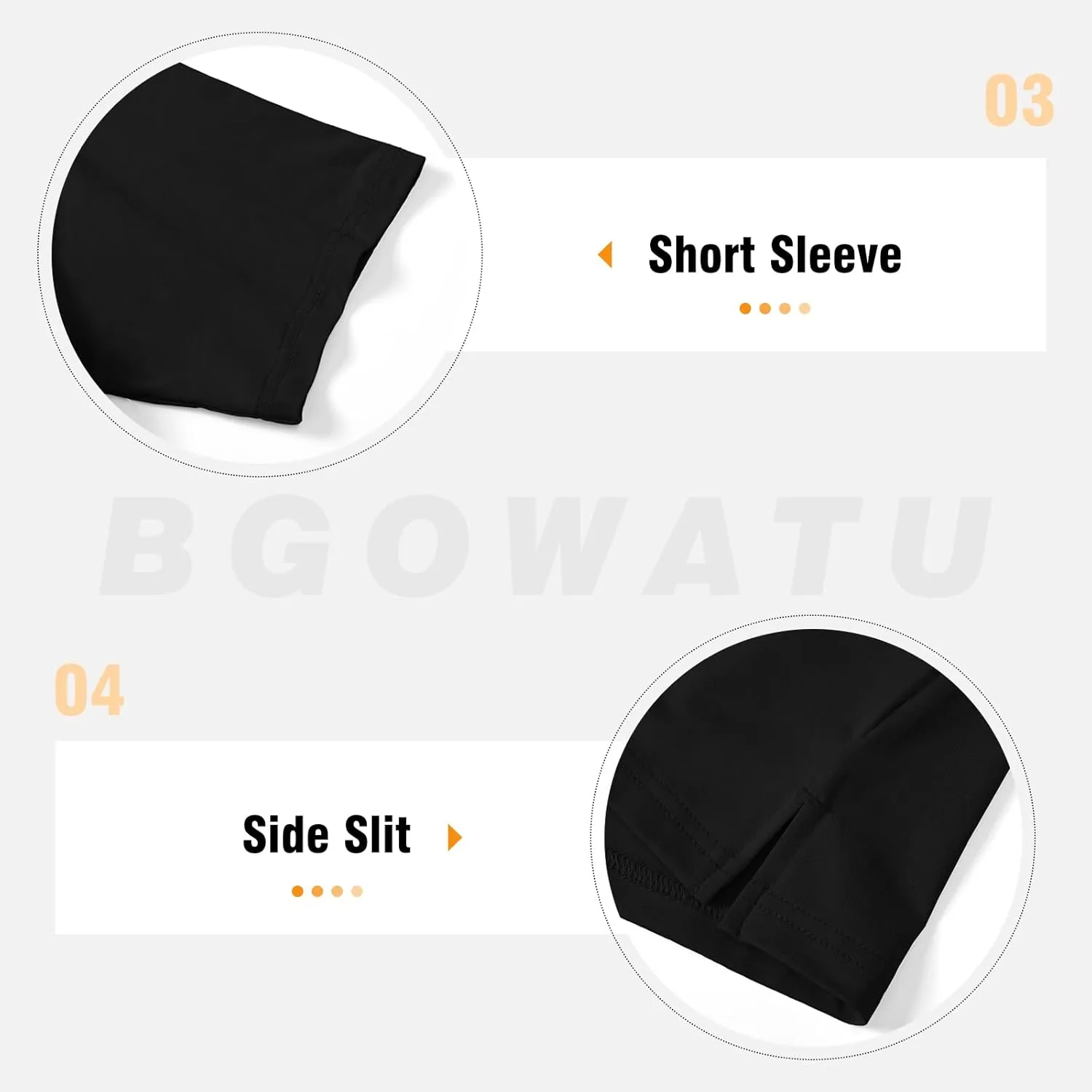 BGOWATU Women's Short Sleeve Golf Polo Shirts 1/4 Zip Tennis Tops Collared T-Shirts UV Protection Quick Dry