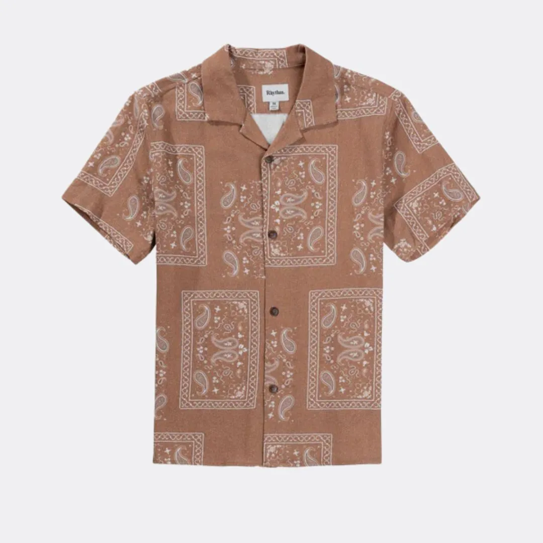 Border Short Sleeve Shirt (Cedar Wood)