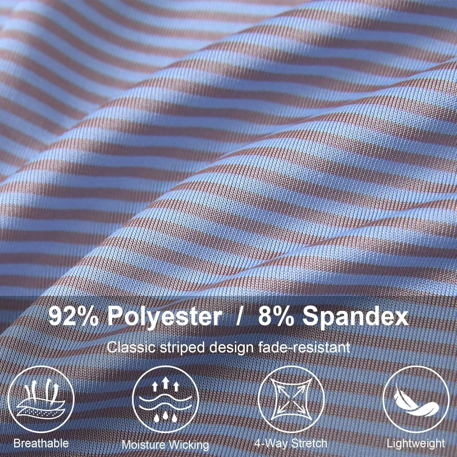 Boys Polo Shirts Short Sleeve Striped Performance Moisture Wicking Dry Fit Golf Shirts for Boys Youth Kids