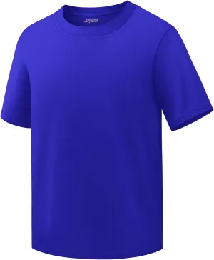 Boys Shirts Athletic Dry Fit Tees Moisture Wicking Quick Dry Short Sleeve T-Shirts Sports Training Outdoor Activewear Tops