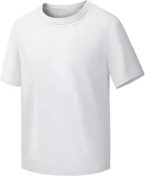 Boys Shirts Athletic Dry Fit Tees Moisture Wicking Quick Dry Short Sleeve T-Shirts Sports Training Outdoor Activewear Tops