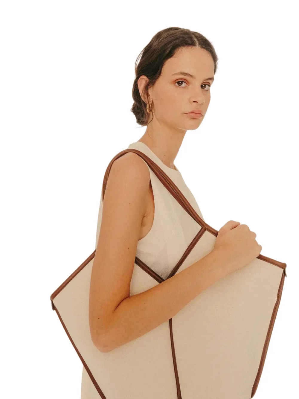 Calella Leather-Trimmed Canvas Tote