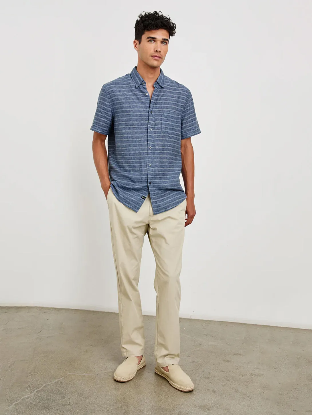 Carson Shirt - Border Blue