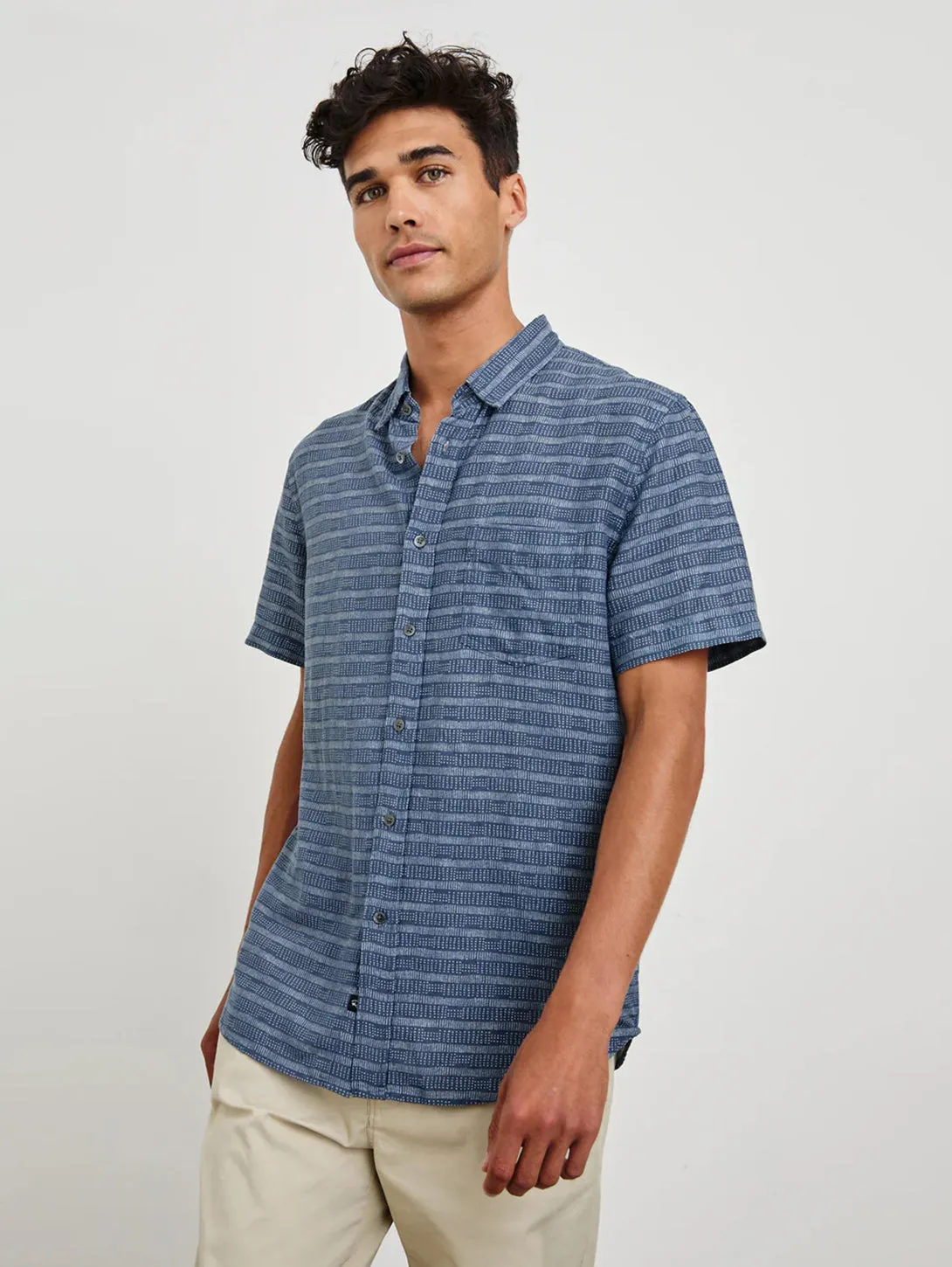 Carson Shirt - Border Blue