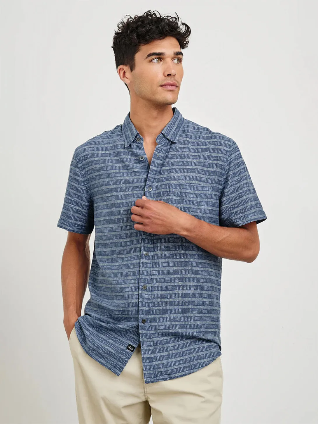 Carson Shirt - Border Blue