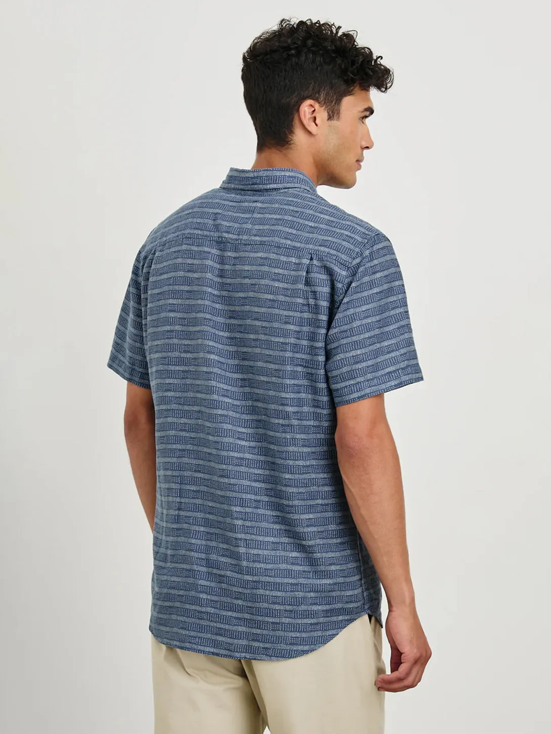 Carson Shirt - Border Blue