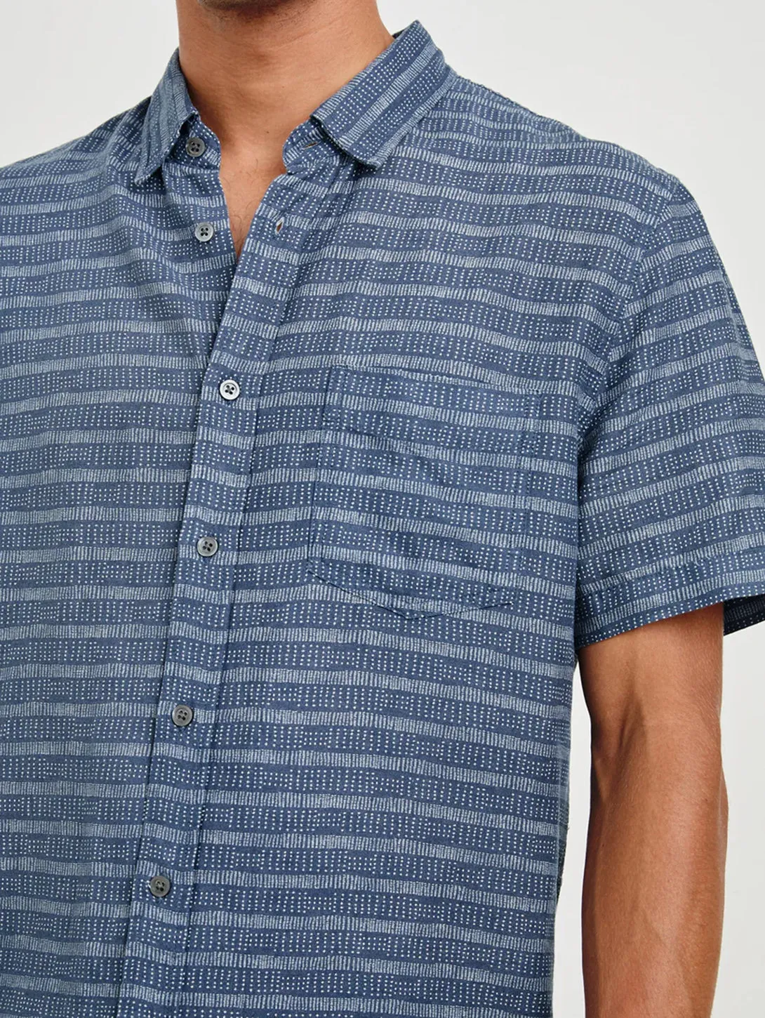 Carson Shirt - Border Blue