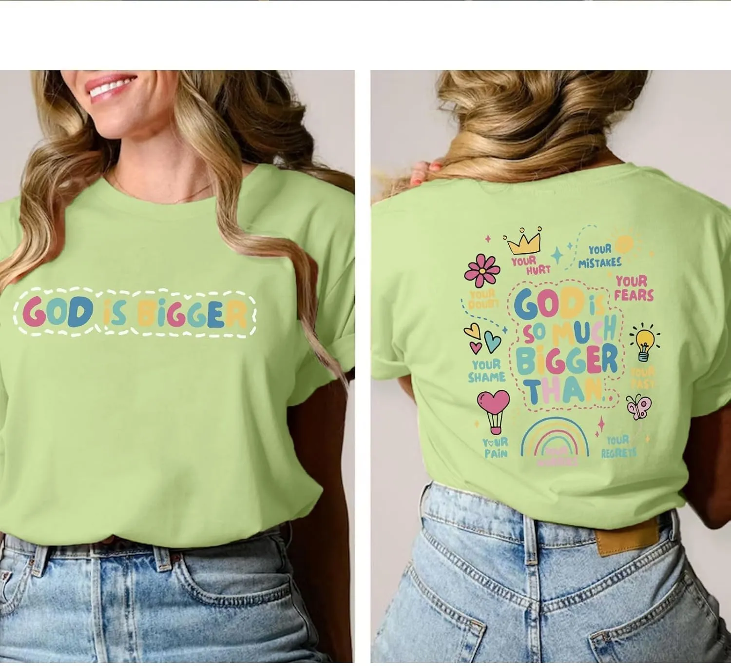 Christian Tshirts for Women Faith T Shirts Jesus God Shirts Religious Gifts Tee Funny Inspirational Graphic Tees Tops