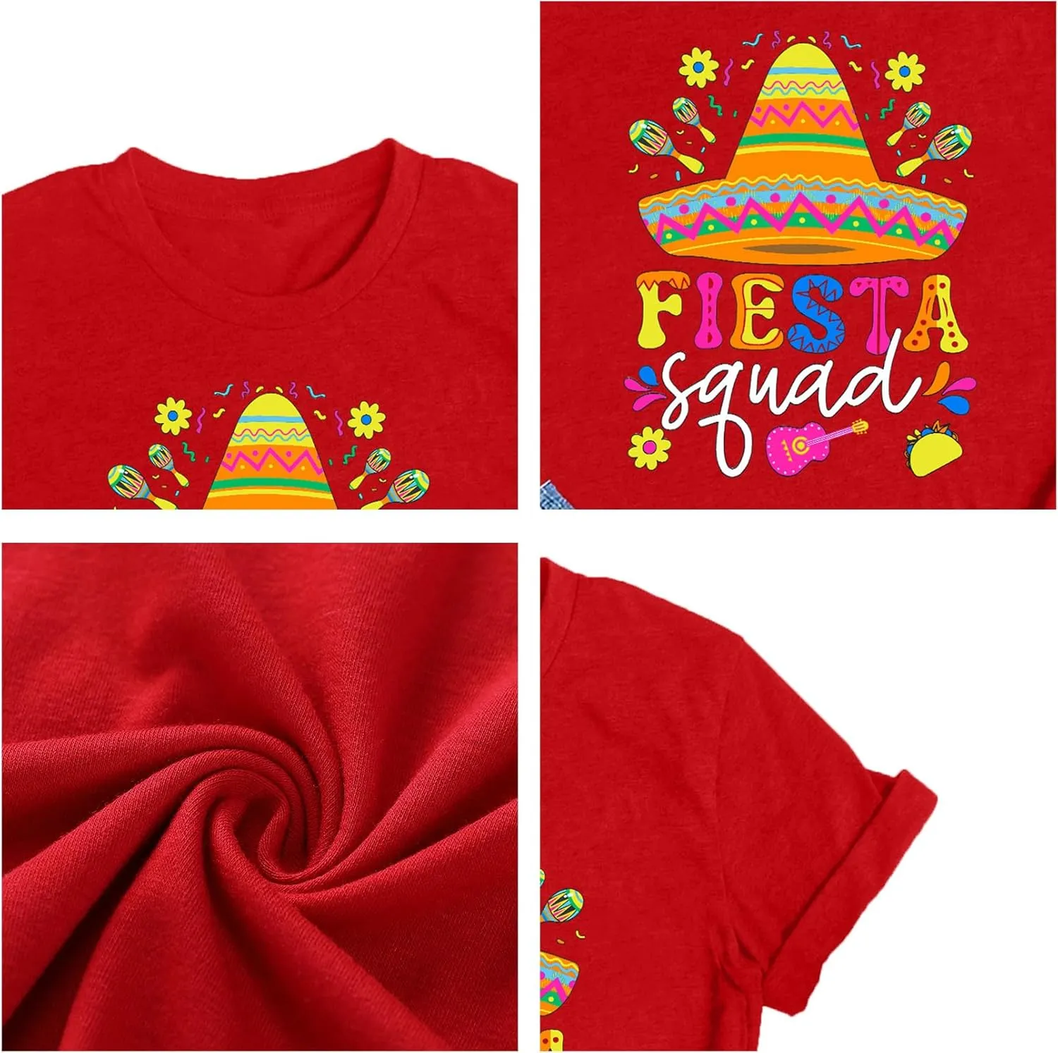Cinco De Mayo Shirts Women: Mexican Fiesta Squad T-Shirts 5 De Mayo Shirt Mexican Fiesta Tee Tops
