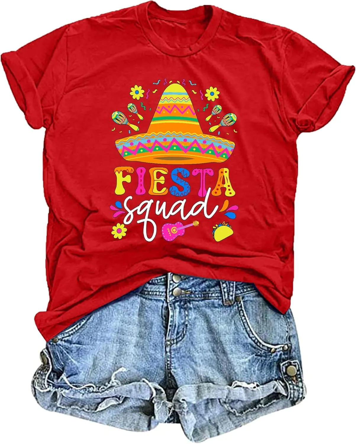 Cinco De Mayo Shirts Women: Mexican Fiesta Squad T-Shirts 5 De Mayo Shirt Mexican Fiesta Tee Tops