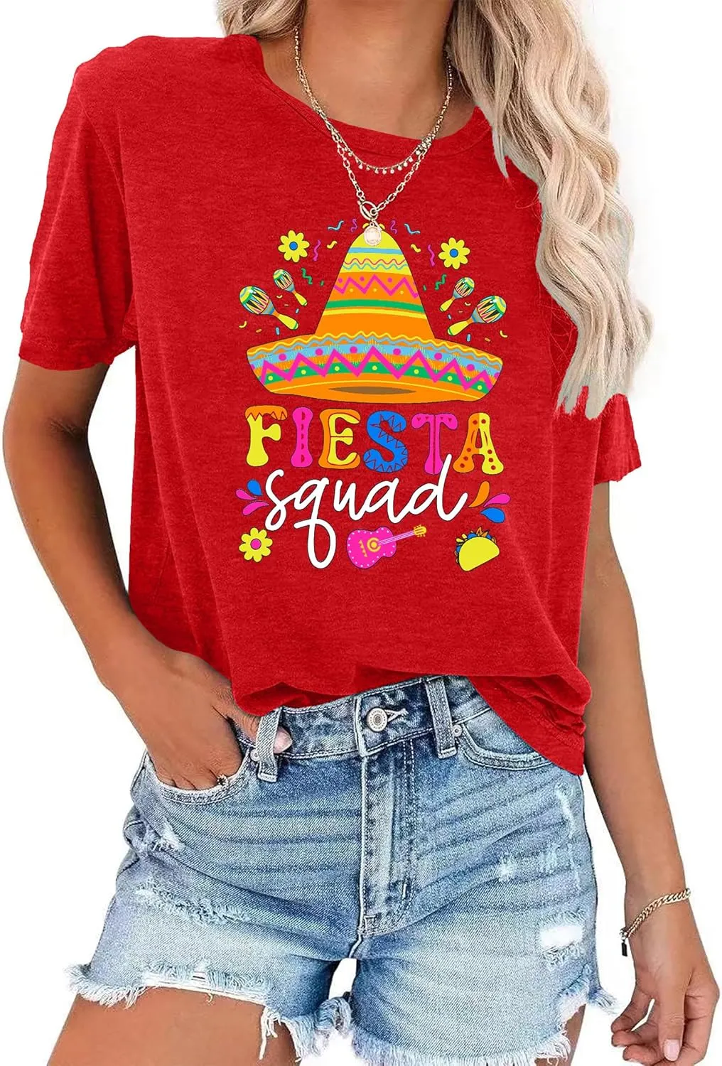 Cinco De Mayo Shirts Women: Mexican Fiesta Squad T-Shirts 5 De Mayo Shirt Mexican Fiesta Tee Tops