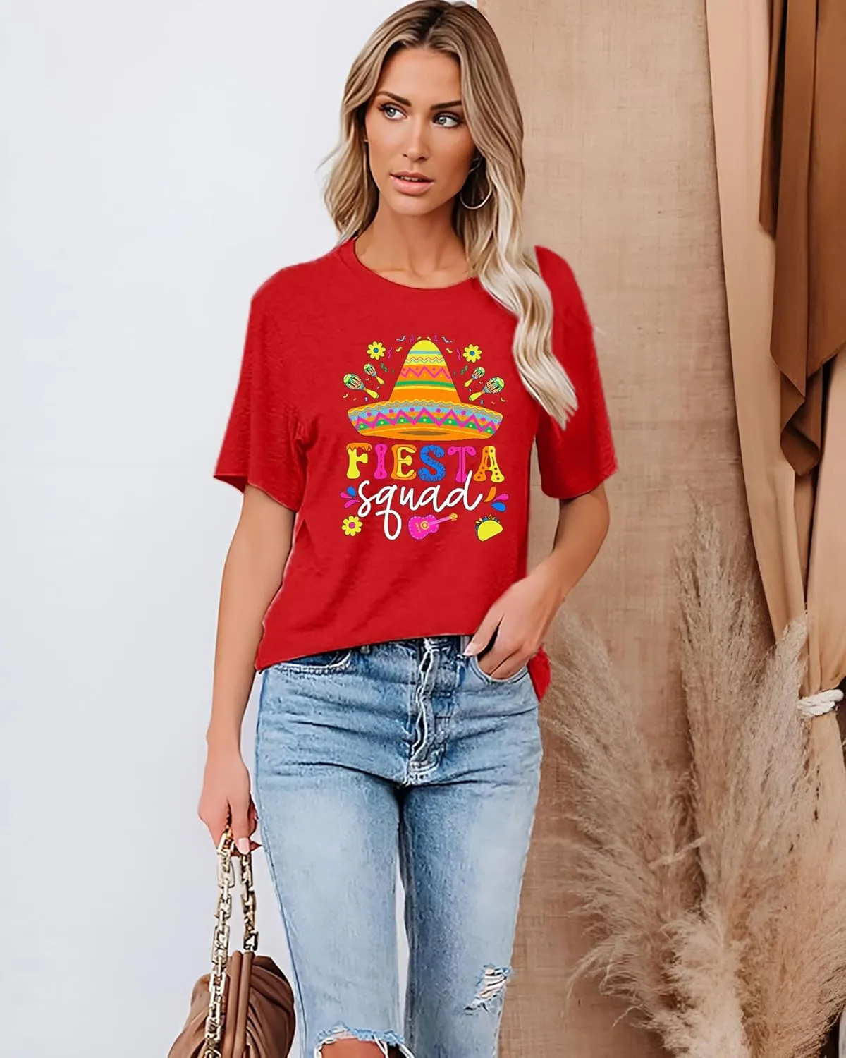 Cinco De Mayo Shirts Women: Mexican Fiesta Squad T-Shirts 5 De Mayo Shirt Mexican Fiesta Tee Tops