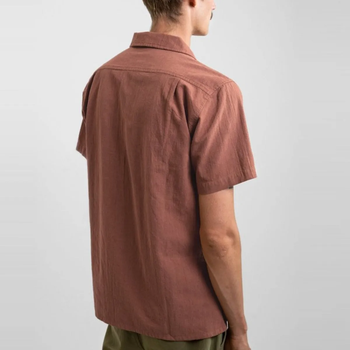 Classic Linen SS Shirt (Baked Clay)