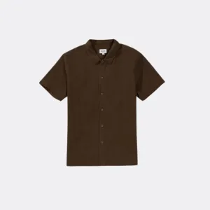 Classic Linen SS Shirt (Chocolate)