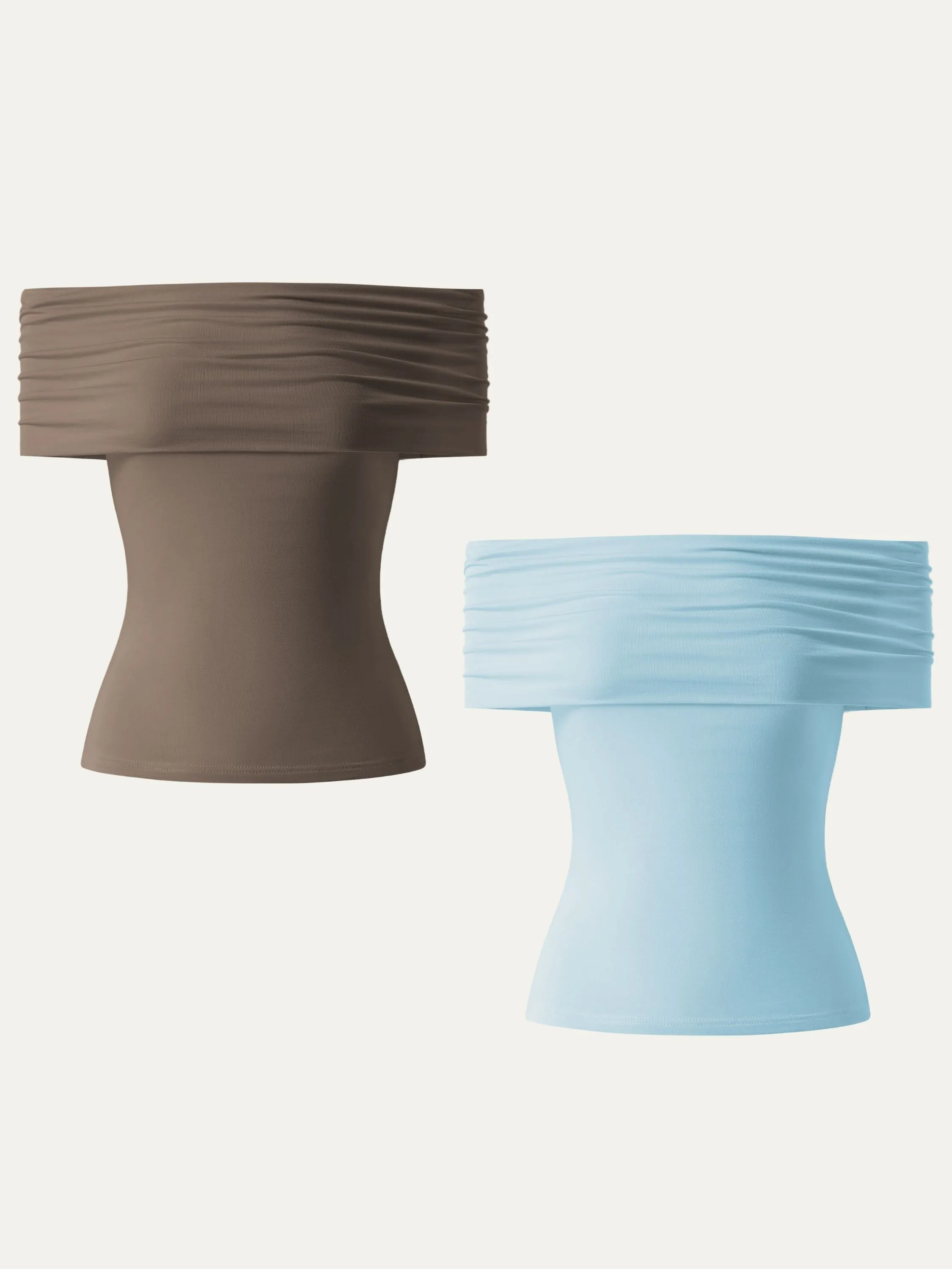 Convertible Non-sheer Off-shoulder Sculpt Tank