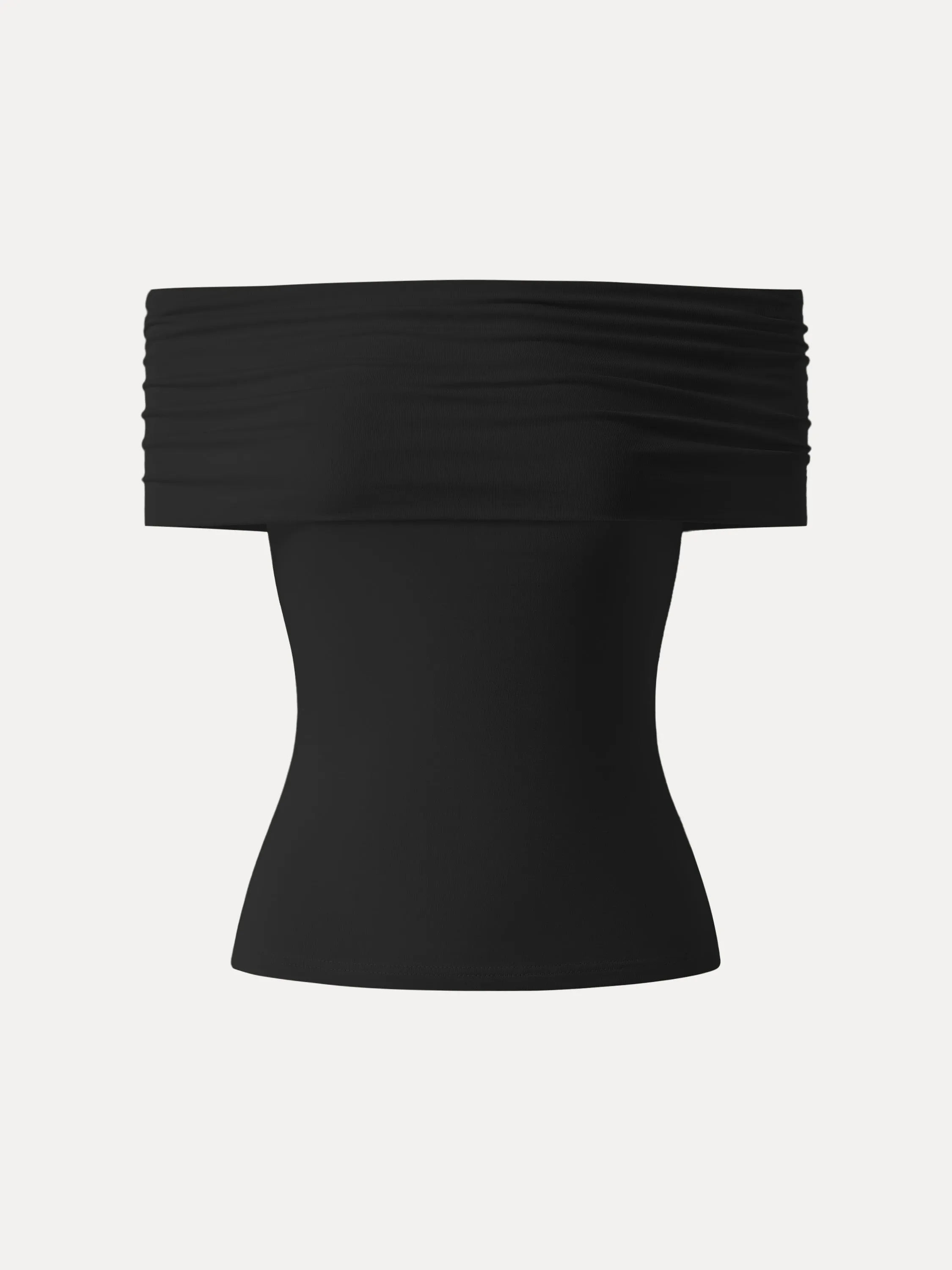 Convertible Non-sheer Off-shoulder Sculpt Tank
