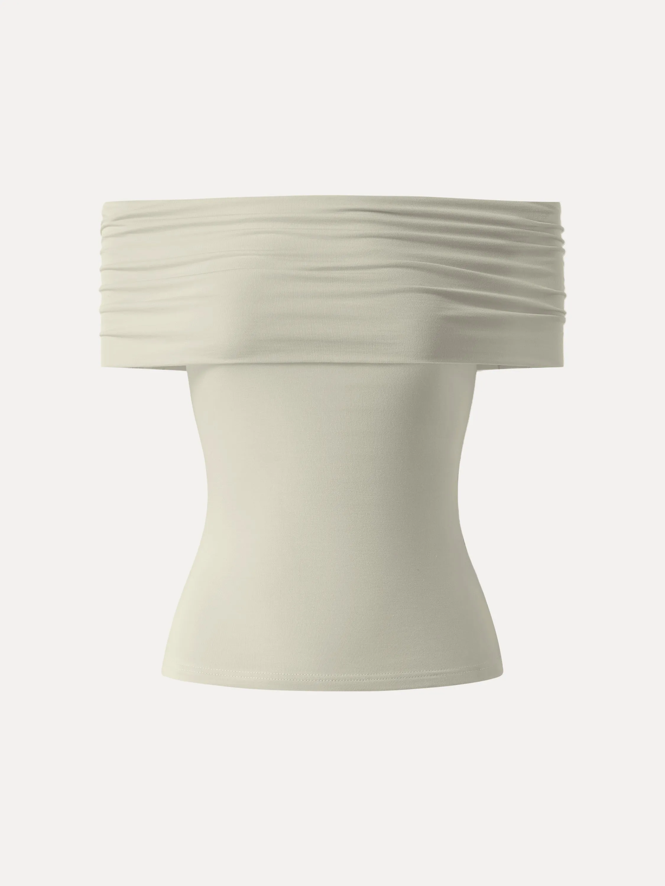 Convertible Non-sheer Off-shoulder Sculpt Tank