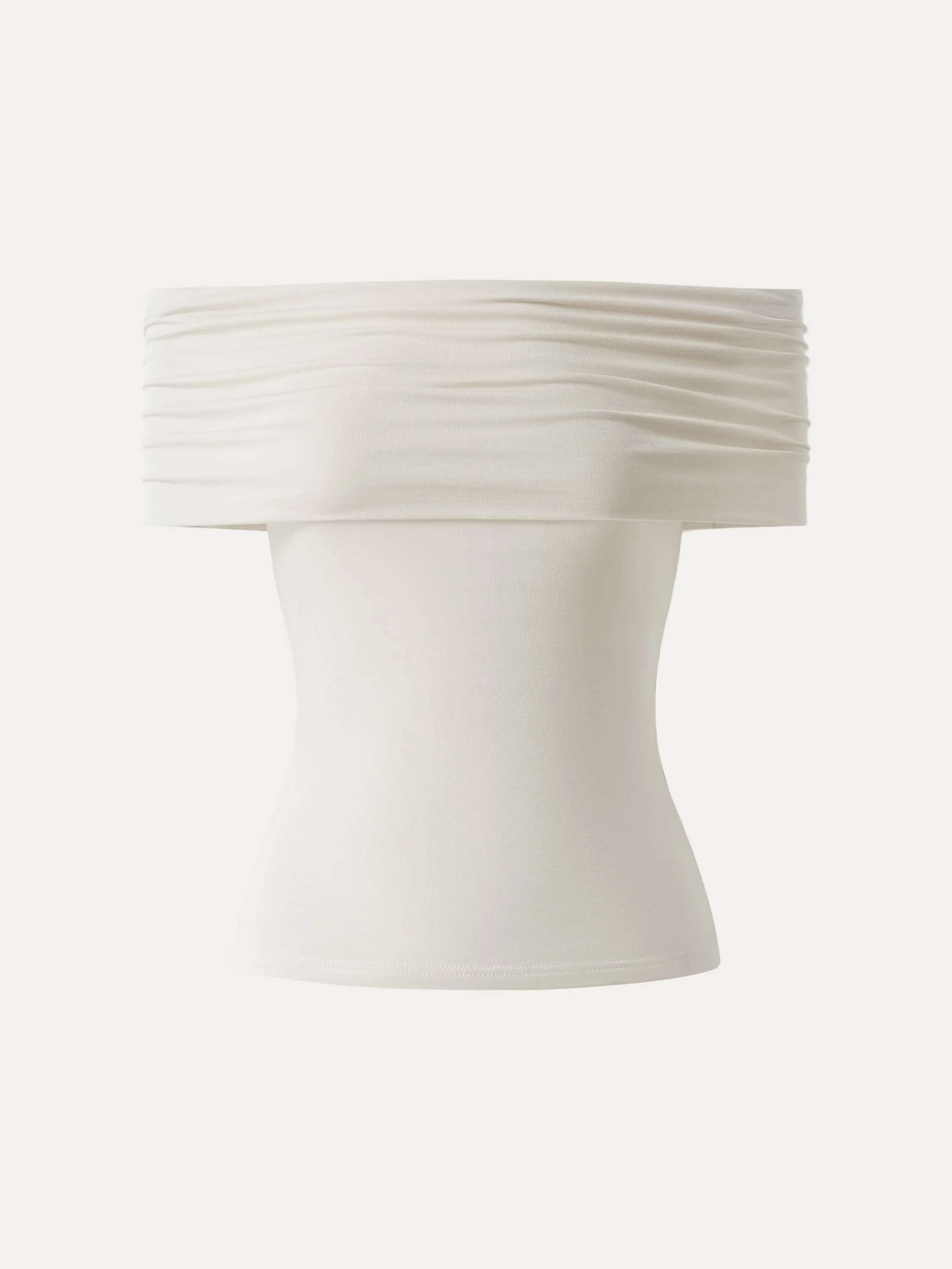 Convertible Non-sheer Off-shoulder Sculpt Tank