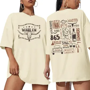 Country Shirts for Women Western Cowgirl Tshirt Oversized Cow Skull Graphic Tees Tops