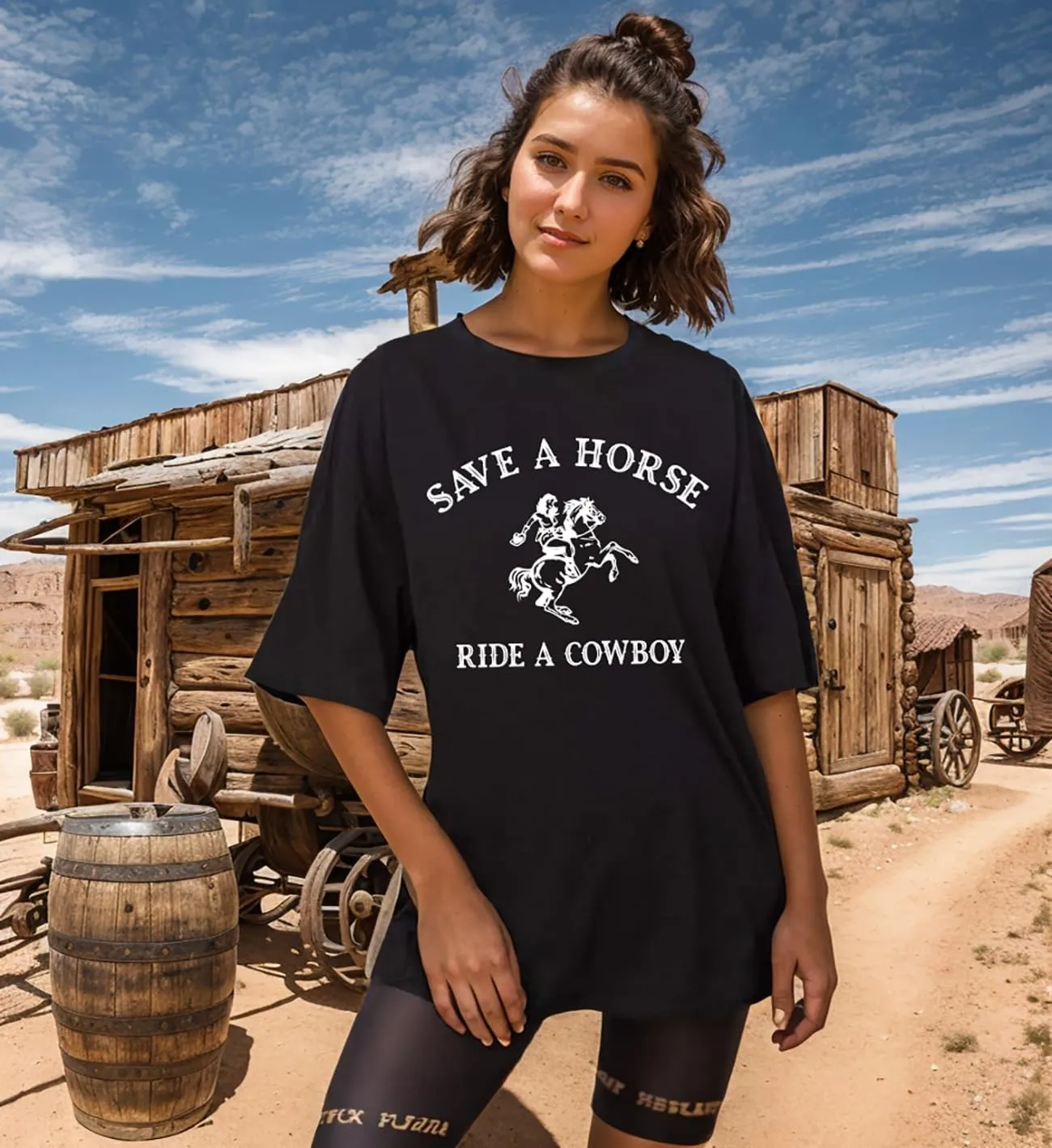 Country Shirts for Women Western Cowgirl Tshirt Oversized Cow Skull Graphic Tees Tops