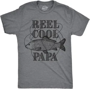 Crazy Dog Dad Fishing Shirts Funny Father's Day Reel Cool Dad Papa Grandpa Tees