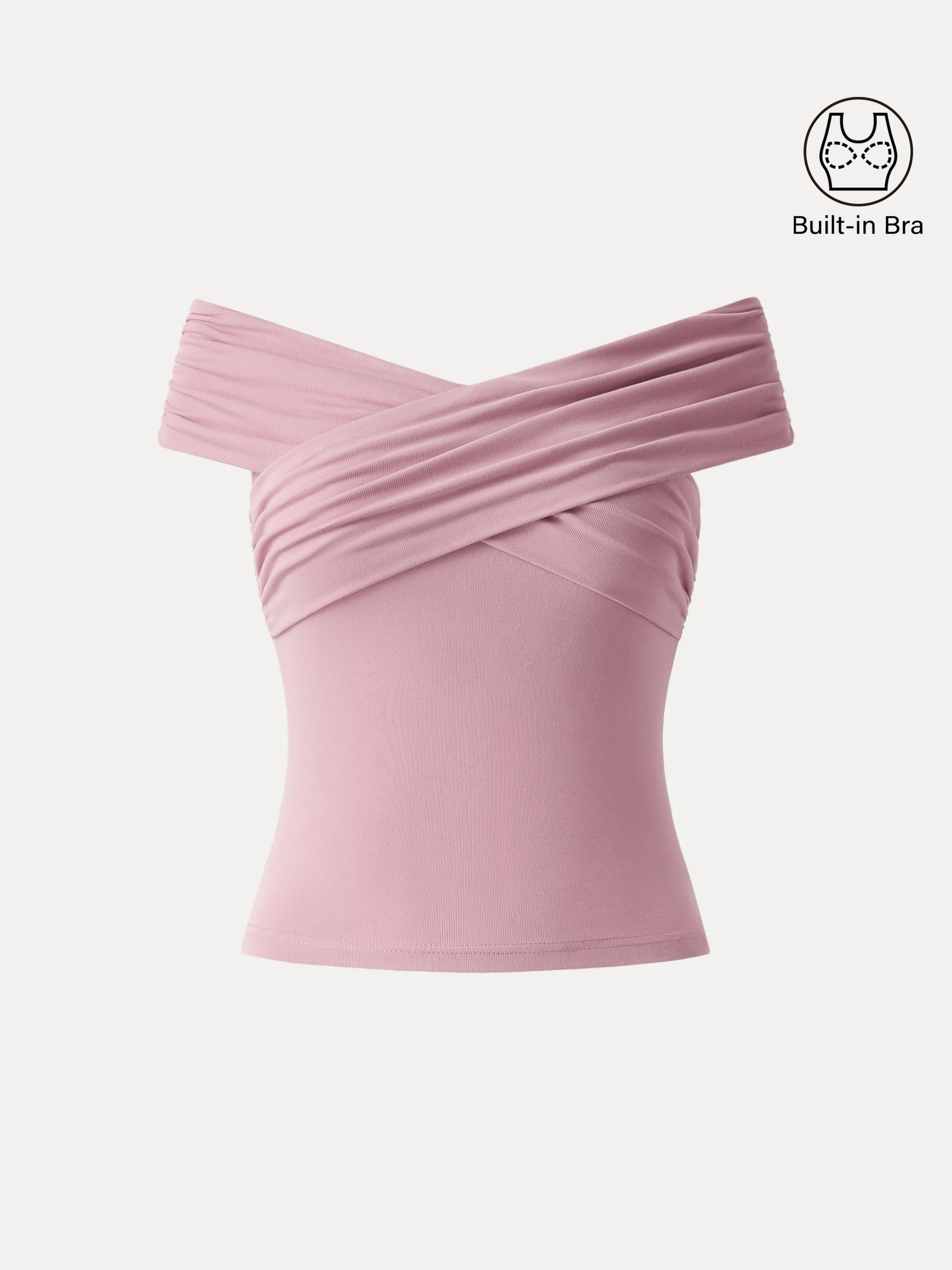 Criss Cross Off Shoulder New Airy Brami Top