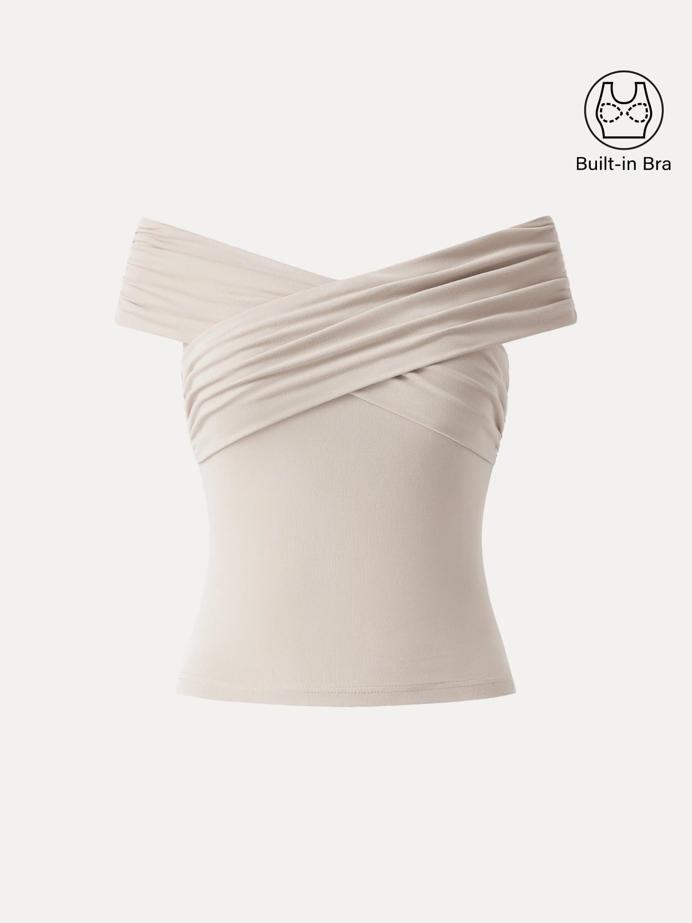 Criss Cross Off Shoulder New Airy Brami Top