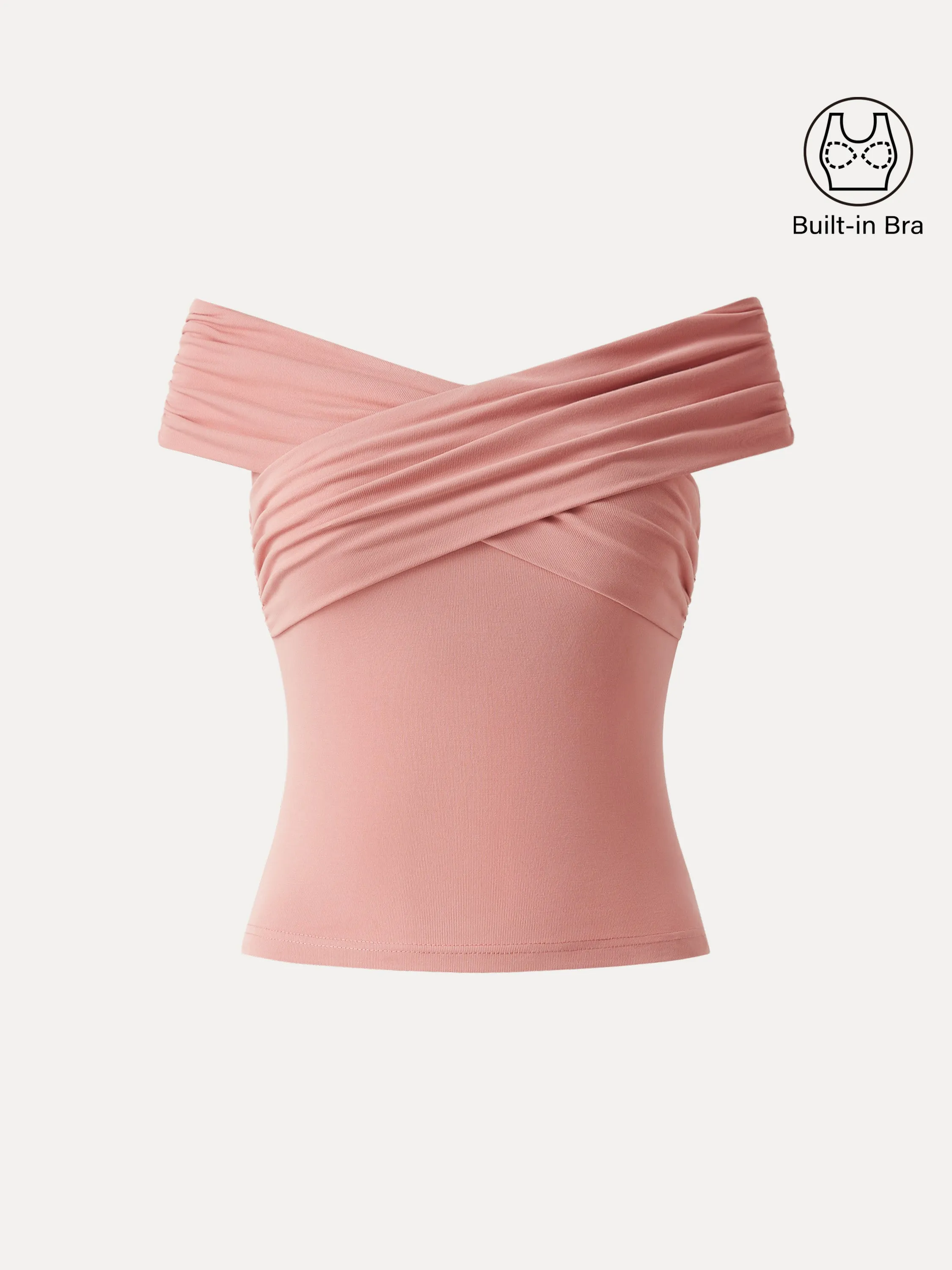 Criss Cross Off Shoulder New Airy Brami Top