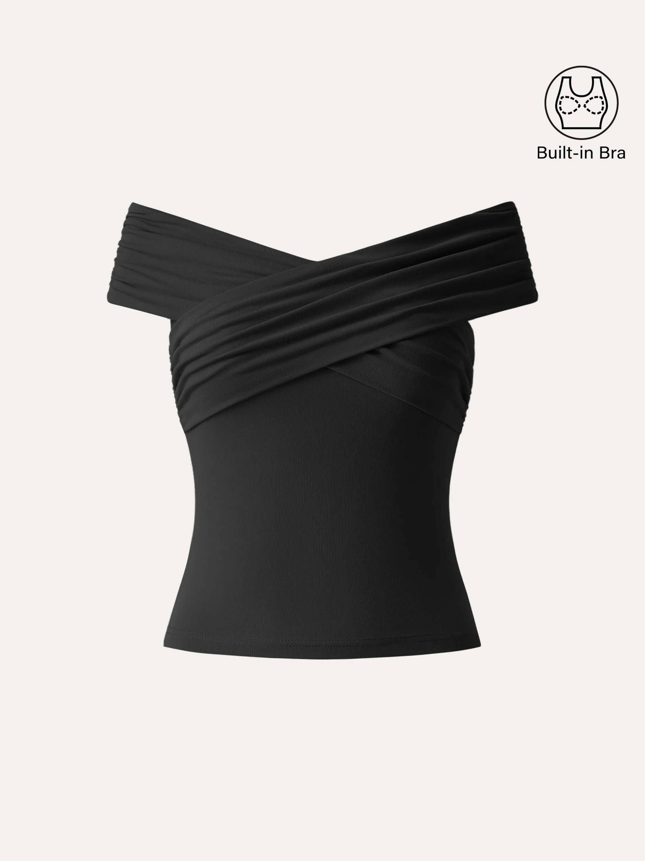 Criss Cross Off Shoulder New Airy Brami Top