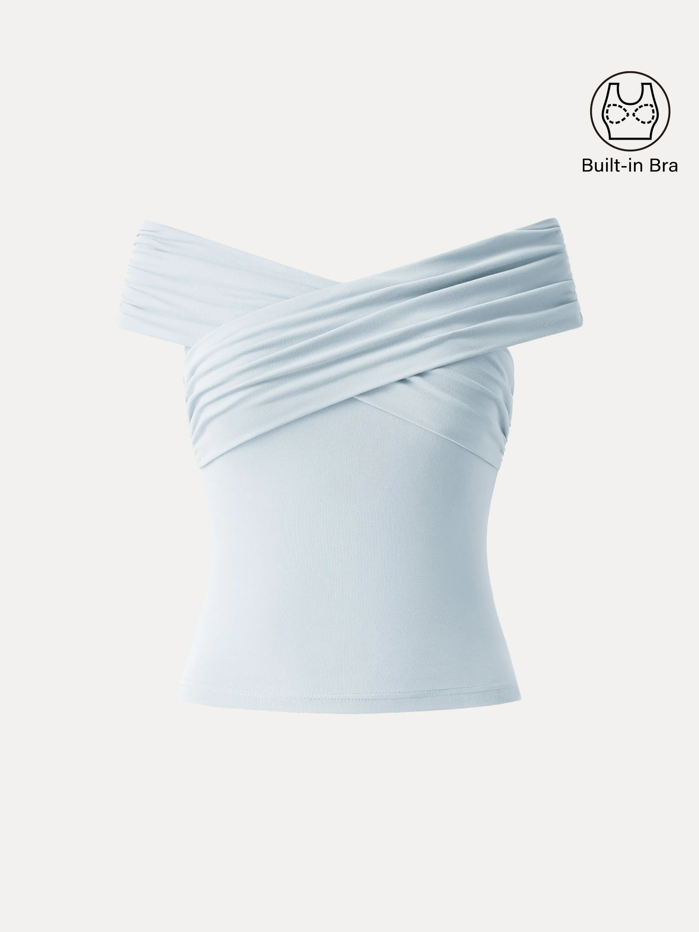 Criss Cross Off Shoulder New Airy Brami Top