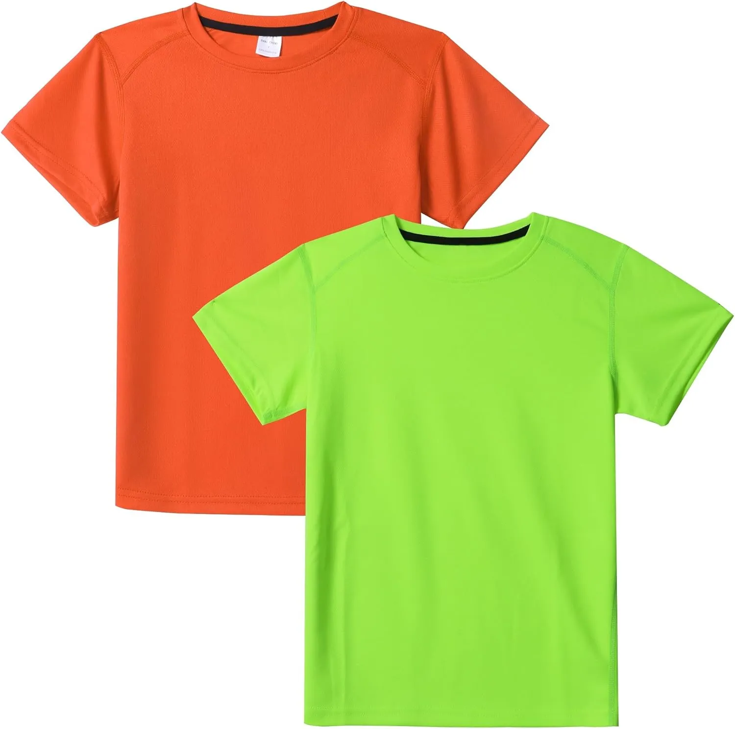 DANI CHINS Boys Athletic Short-Sleeve Shirts Loose Mesh Active Tee-Shirts Sports Jerseys Tops As Clothing, 2 Pack