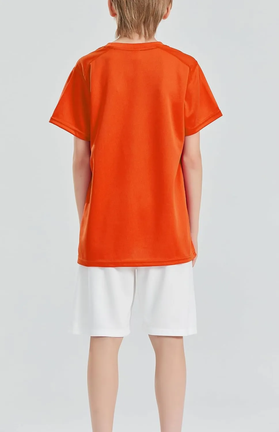 DANI CHINS Boys Athletic Short-Sleeve Shirts Loose Mesh Active Tee-Shirts Sports Jerseys Tops As Clothing, 2 Pack