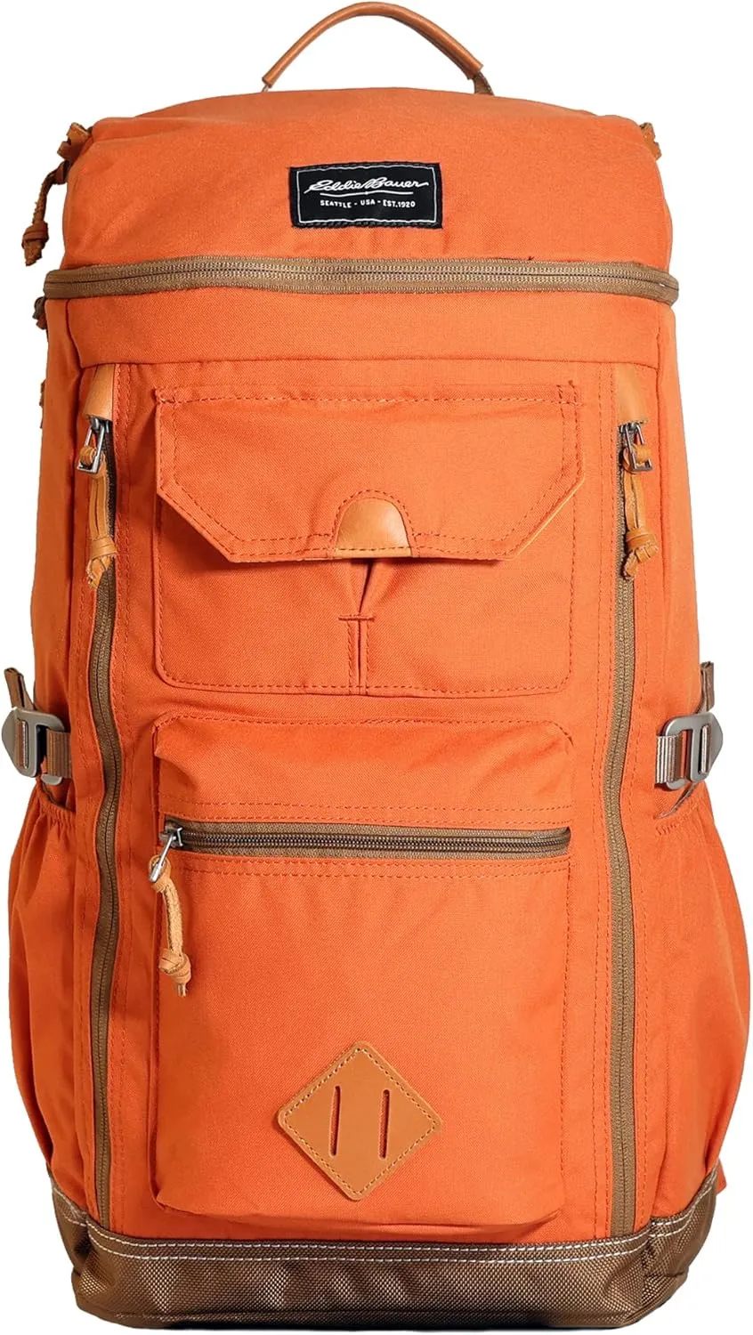 Eddie Bauer Bygone Backpack with Exterior Pockets and Laptop Compatible Sleeve, Terracotta, 30L