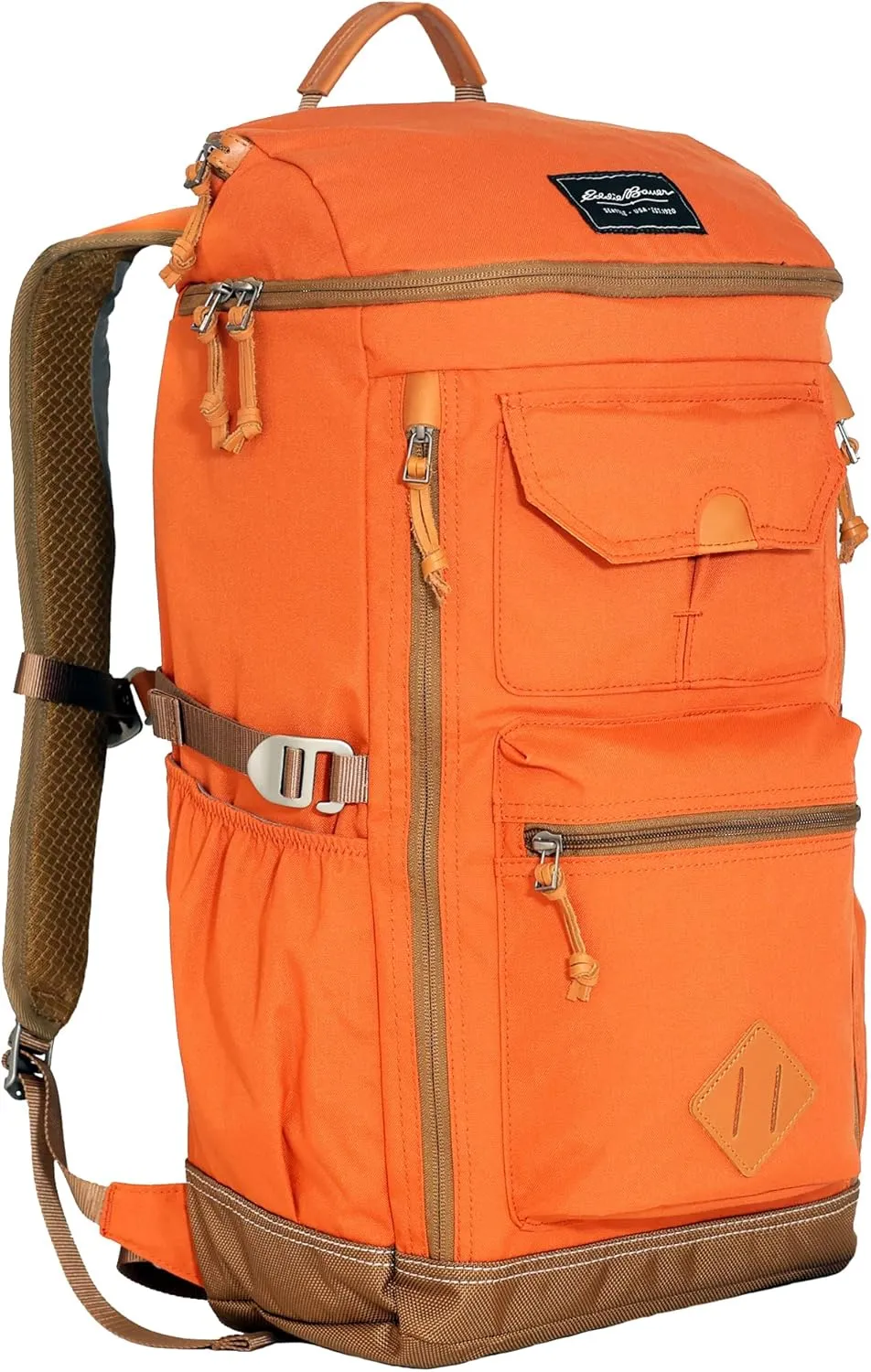 Eddie Bauer Bygone Backpack with Exterior Pockets and Laptop Compatible Sleeve, Terracotta, 30L